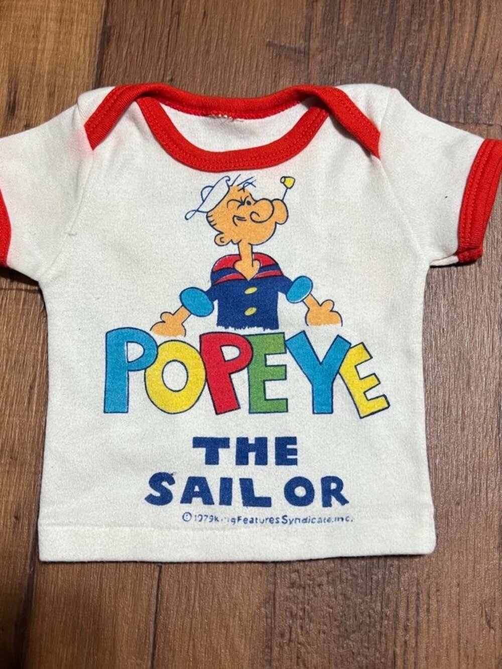 Vintage 70s Popeyes Infant Shirt Size 0-3 Months